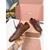 Miu Miu Womens Retro Calfskin Leather Ballet Flats #A66071 Miu Miu Womens Retro Calfskin Leather Ballet Flats #A66071