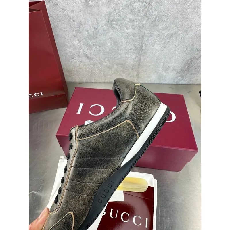 Gucci Mens Shift Series Retro Suede and Tech Fabric Sneakers #A66059