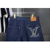 Louis Vuitton Lettering embroidered denim shorts #A52982