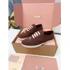 Miu Miu Womens Retro Calfskin Leather Ballet Flats #A66078 Miu Miu Womens Retro Calfskin Leather Ballet Flats #A66078