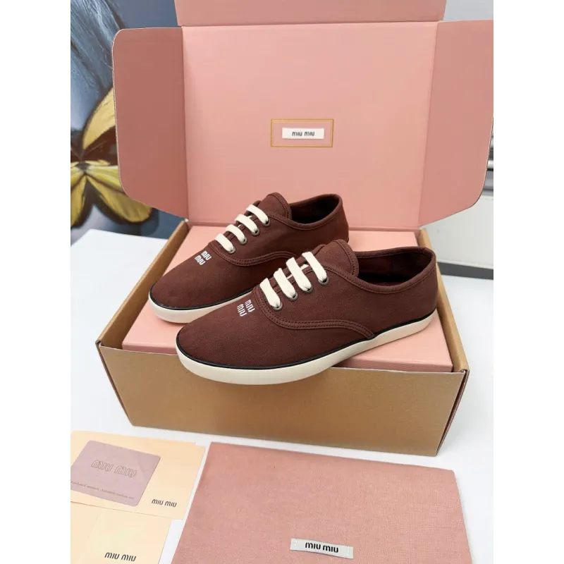Miu Miu Womens Retro Calfskin Leather Ballet Flats #A66078 Miu Miu Womens Retro Calfskin Leather Ballet Flats #A66078