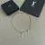 Saint Laurent Cassandre Logo Double Layer Pendant Necklace Gold Silver Designer Women Jewelry #A65951