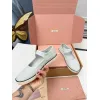 Miu Miu Womens Retro Calfskin Leather Ballet Flats #A66072