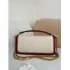 valentino MINI LOC Shearling & Leather Crossbody Bag 20×11×5cm #A65017