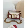 valentino MINI LOC Shearling & Leather Crossbody Bag 20×11×5cm #A65017