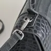 Balenciaga Hourglass Croc Embossed Handbag 23x10x24cm #A64981
