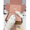 Miu Miu Womens Retro Calfskin Leather Ballet Flats #A66080