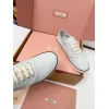 Miu Miu Womens Retro Calfskin Leather Ballet Flats #A66076 Miu Miu Womens Retro Calfskin Leather Ballet Flats #A66076