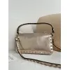 valentino Garavani Rockstud Metallic Leather Crossbody Bag 19×13×7cm #A65015
