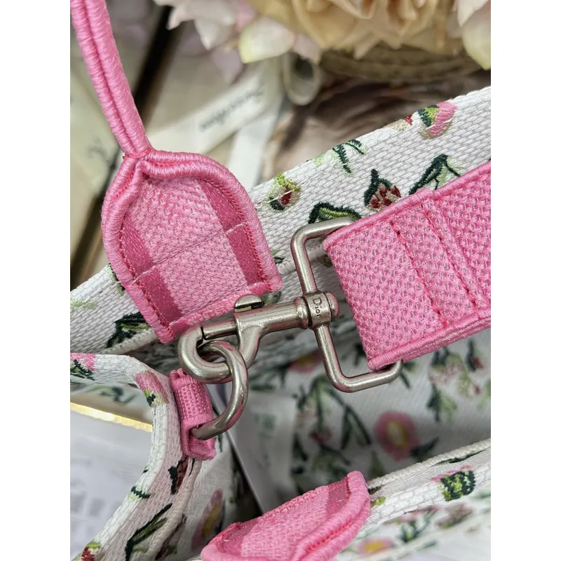 Dior Toile de Jouy Garden Embroidery Canvas Book Tote Bag #A65912