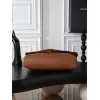 YSL 841702 LE Envelope Brown Lambskin Chain Shoulder Crossbody Clutch Handbag #A65993